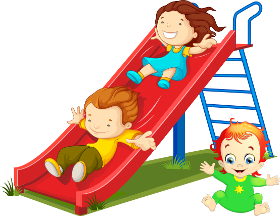 kids playing on slide